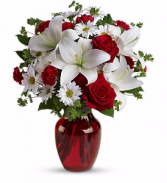 Be My Love Vase arrangement in Calgary, Alberta | Petals 'N Blooms