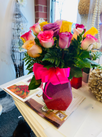Be my sweetheart Med Purple vase