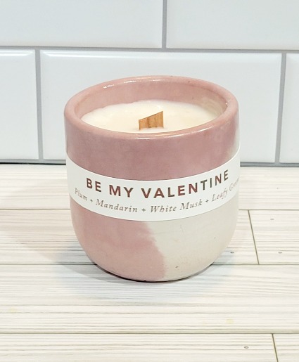 Be My Valentine $20.00 Concrete candle