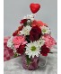 Be My Valentine Cup Flower Arrangement 