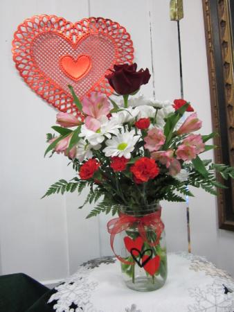 Be My Valentine Mason Jar Vase