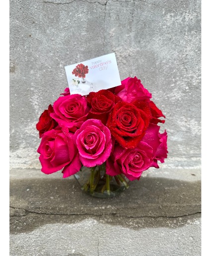 be my Valentine rose arrangement 