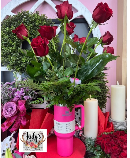 Be My Valentine Stanley One Dozen Roses in our Red or Hot Pink Stanley Cup