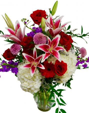 I love you bouquet Vase arrangement in Coral Springs, FL | Hearts & Flowers of Coral Springs