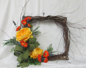 Be Square Wreath - Silk Arrangement Permanent Arrangement by Inspirations Floral Studio in Lock Haven, PA | INSPIRATIONS FLORAL STUDIO Be Square Wreath - Silk Arrangement Permanent Arrangement by Inspirations Floral Studio in Lock Haven, PA | INSPIRATIONS FLORAL STUDIO