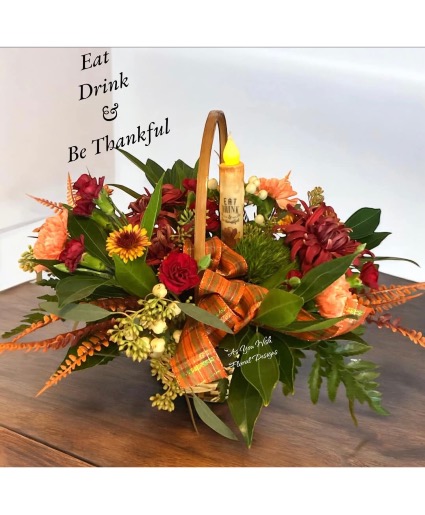 Be Thankful  Basket arrangement 