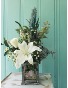 BEACHY LANTERN FLOWER ARRANGEMENT