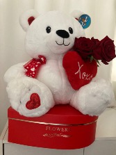 Large Teddy Bear With  Roses Designer’s choice 