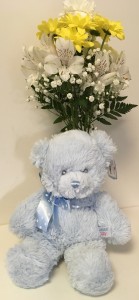 Bear Bud Vase Arrangement