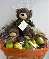 Bear Fruit & Goody Gift Basket