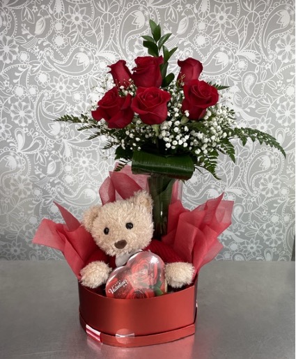 Bear Hug Bouquet  Roses 