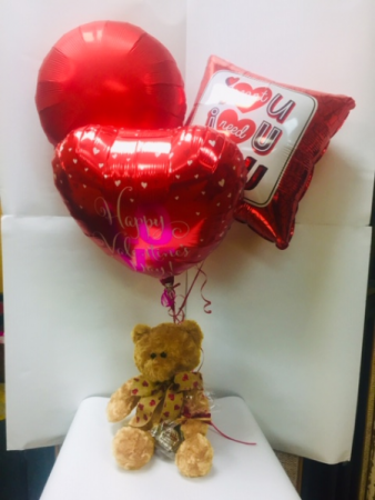 Bear with 3 Balloons & a Truffle