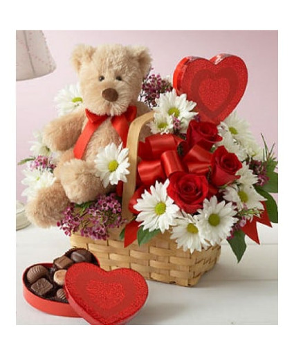 Bearable LOVE Basket Arrangment