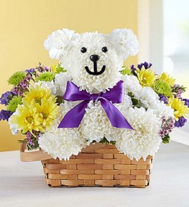 Beary Cheerful Fresh Arrangement