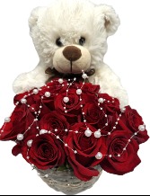 Beary Much in Love Basket Arrangement