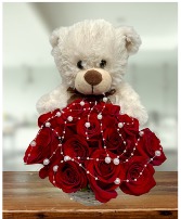 Beary Much in Love Basket Arrangement