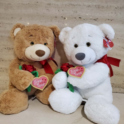 Beau Bear with Rose Large Plush