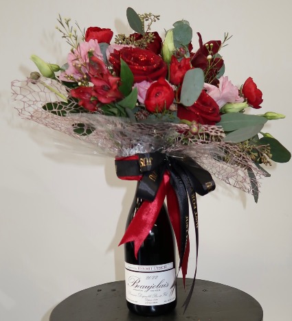 Beaujolais wine arrangement 