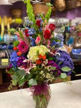 Beautiful Blessings Bright Vase Arrangement assorted flowers