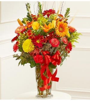 Beautiful Blessings Sympathy Vase - Fall Colors in Croton On Hudson, NY | Cooke's Little Shoppe Of Flowers Beautiful Blessings Sympathy Vase - Fall Colors in Croton On Hudson, NY | Cooke's Little Shoppe Of Flowers