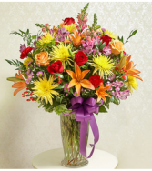 Beautiful Blessings Vase - Bright Sympathy Arrangement