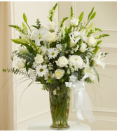 Beautiful Blessings Vase - White Sympathy Arrangement