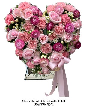 Beautiful Blooming Heart Easel Standing heart on easel 