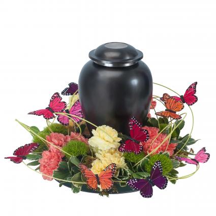 Beautiful Butterfly Simple Surround Urn