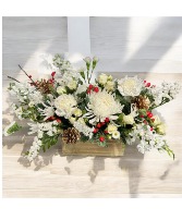 A White Christmas Vase arrangement 