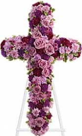 Beautiful Cross Fresh Arrangement