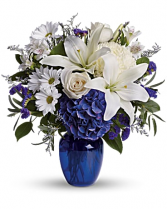Beautiful in Blue Bouquet Vase Arrangement