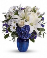 Beautiful In Blue Fresh Arrangement