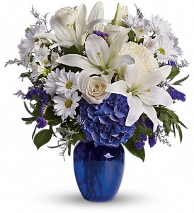 Beautiful In Blue Vase Arrangement