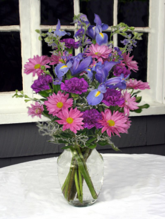 Beautiful in Blue Vase Arrangement