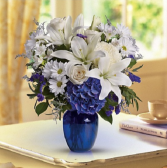 T209-3B Beautiful in Blue Vase Arrangement