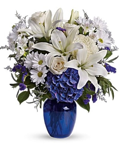 Beautiful in Blue  Vase Arrangement