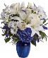 BEAUTIFUL IN BLUE VASE ARRANGEMENT