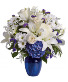 Beautiful in Blue Vase arrangement