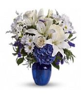beautiful in blue vased