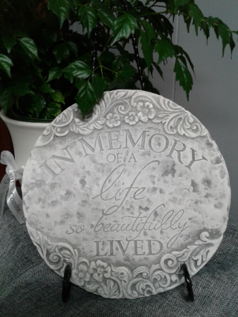 Beautiful Life Plaque with Stand  Memorial Plaque