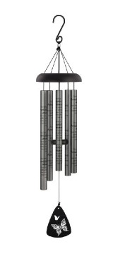 "Beautiful Memories" 30" Charcoal Wind Chime 