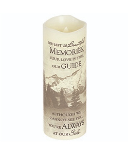 Beautiful Memories Candle 10441 Sympathy Keepsake