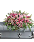 beautiful memories casket spray casket  flowers