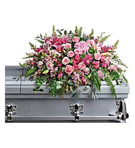 Beautiful Memories T280-6A Casket Spray in Moses Lake, WA | FLORAL OCCASIONS