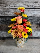 Beautiful Owl  Mug arrangement 