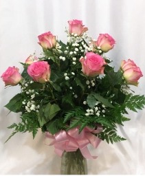 Beautiful Pink Roses  Vase Arrangement