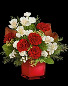 beautiful red cube christmas floral 