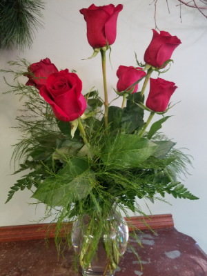 Beautiful Half Dozen Roses 