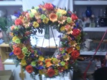Beautiful Round Wreath with a mixture of colors. 