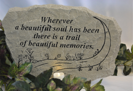 BEAUTIFUL SOUL - STONE SYMPATHY STONE WITH CANDLE